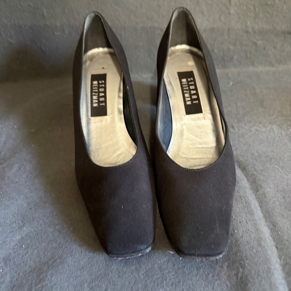 Stuart Weitzman Pumps Women 9 Black Designer Luxury Classic Business Party 3"